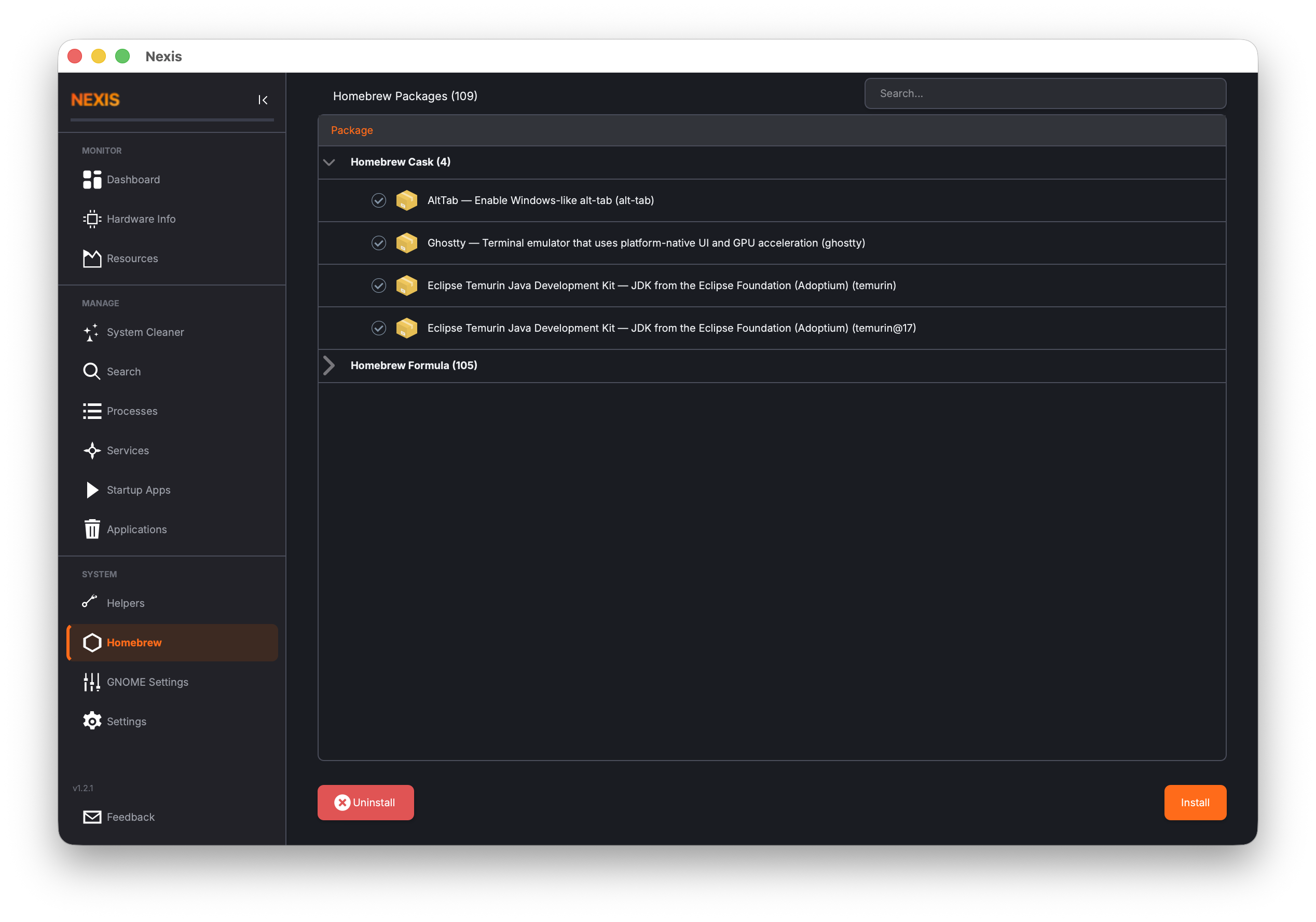 Homebrew package manager
