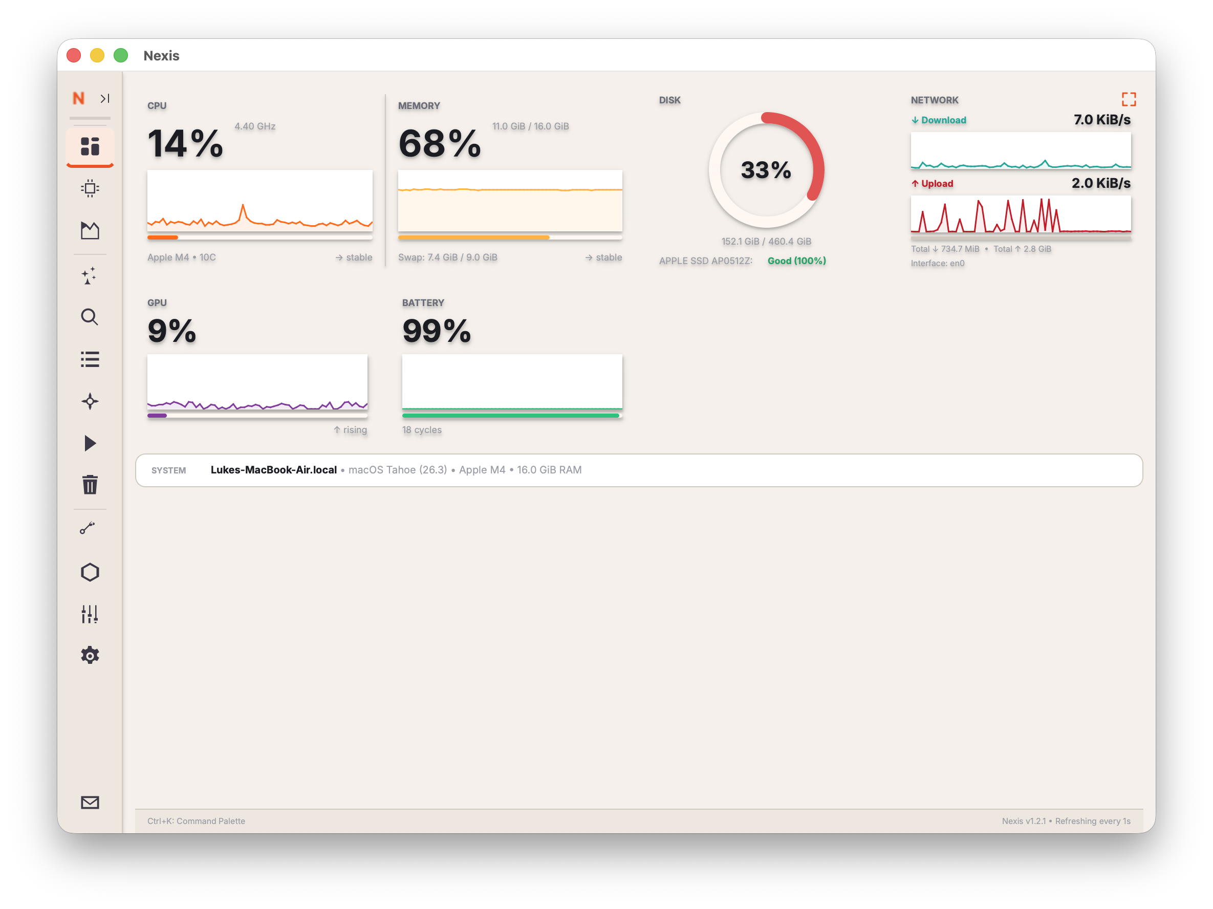 Sidebar in collapsed and expanded states